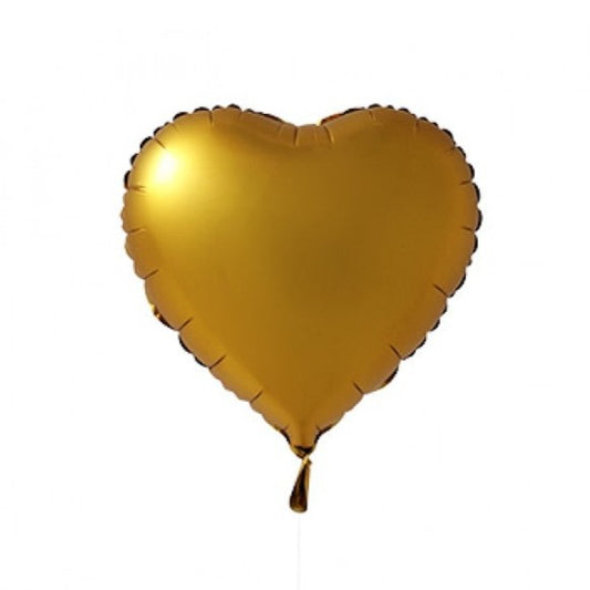בלון הליום לב זהב מט 18 אינץ